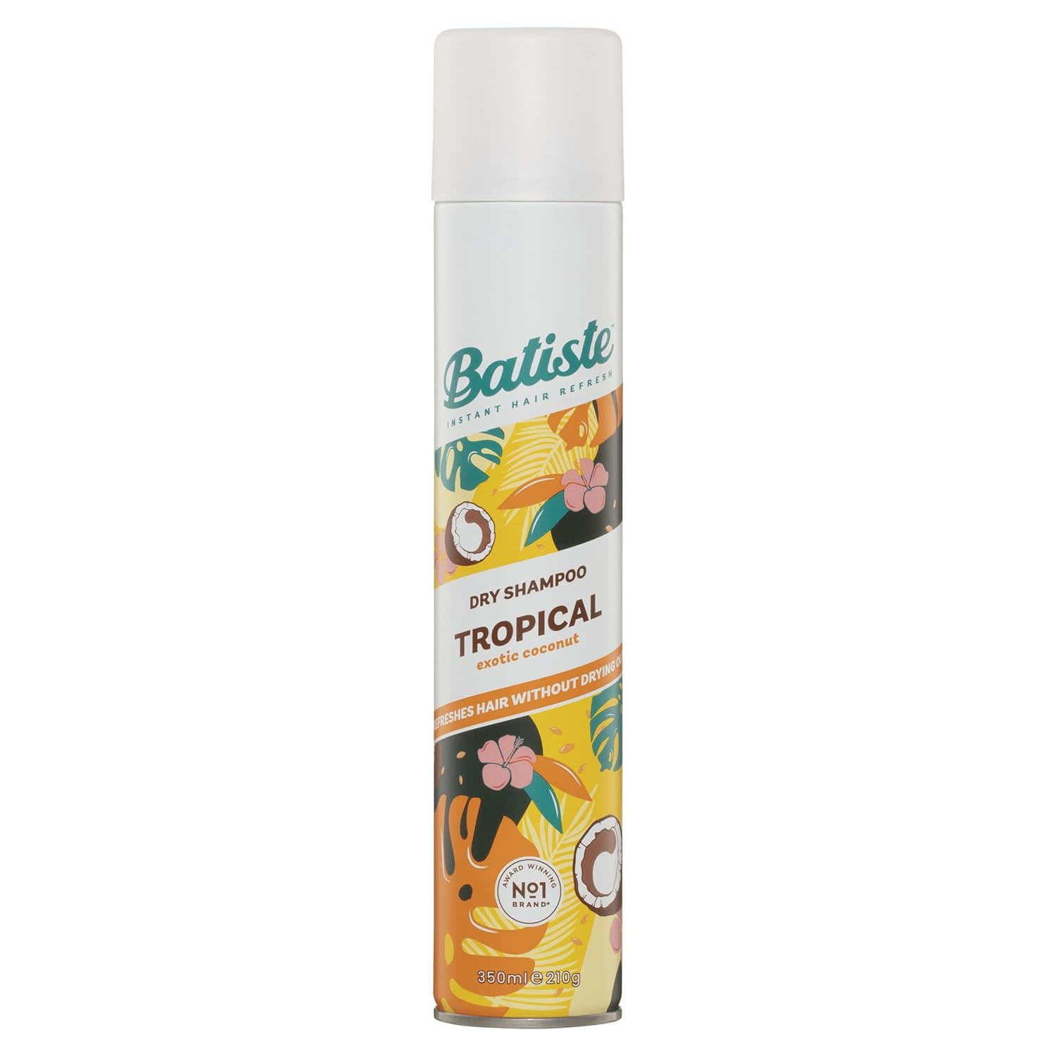 Batiste Dry Shampoo Tropical, Coconut & Floral Fragrance Spray 350ml PACK OF 2
