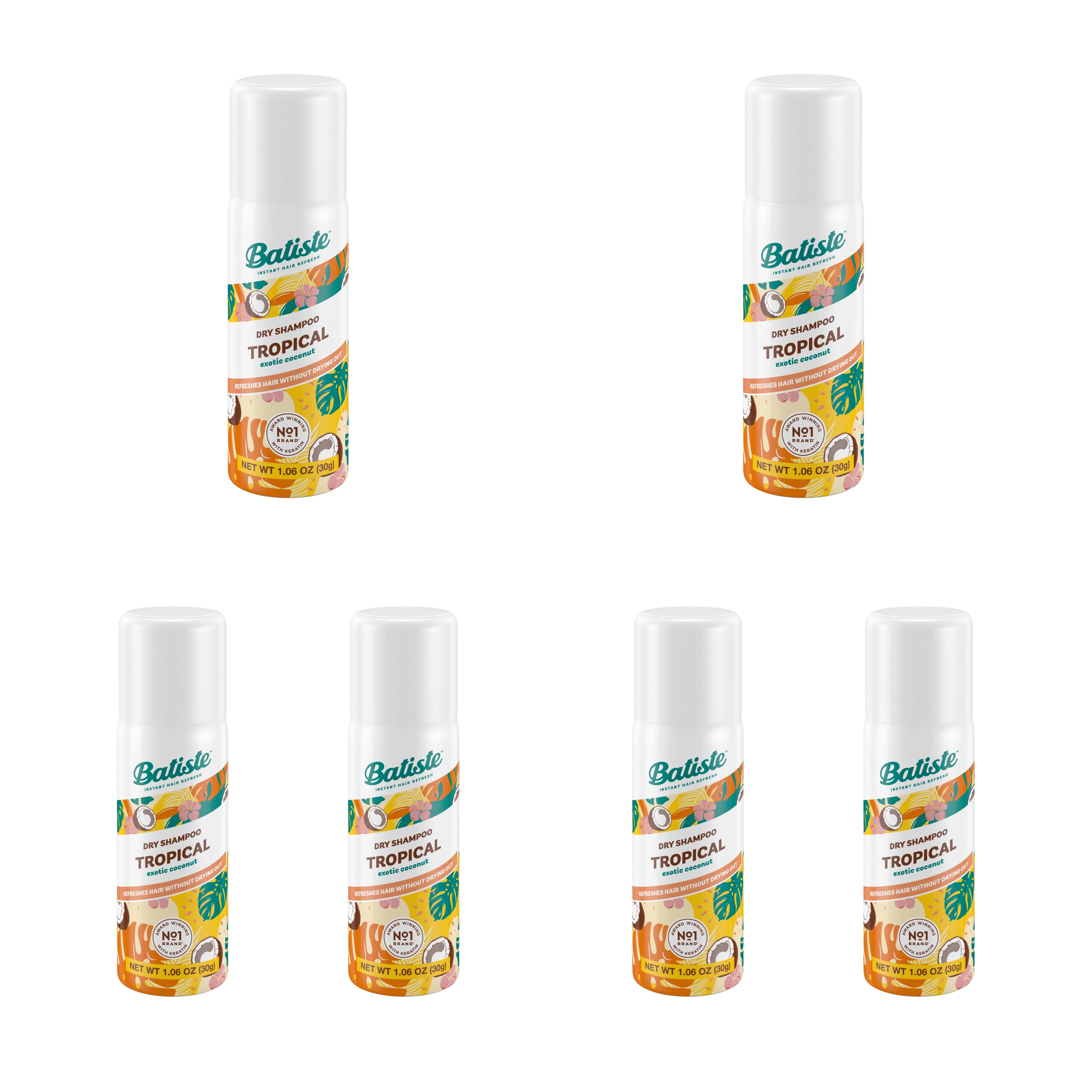 Batiste Dry Shampoo Tropical Exotic Coconut 1.06 oz Female (Pack of 6)