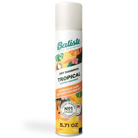 Batiste Dry Shampoo, Tropical Fragrance, Refresh Hair Between Washes, Waterless Shampoo, 5.71 oz