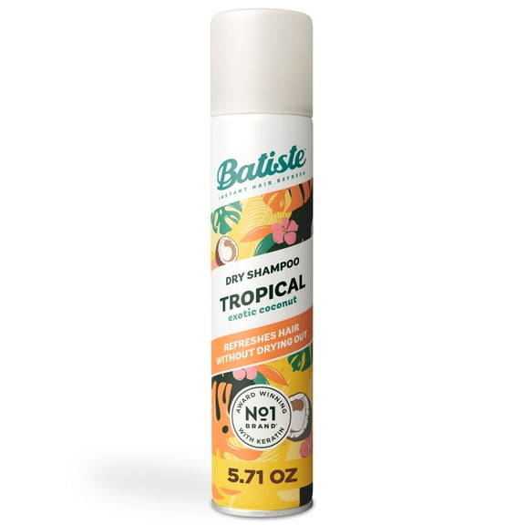 Batiste Dry Shampoo, Tropical Fragrance, Refresh Hair Between Washes, Waterless Shampoo, 5.71 oz