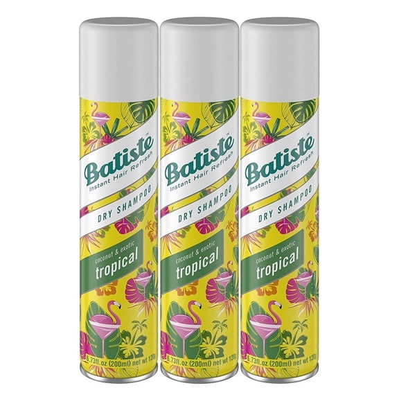 Batiste Instant Hair Refresh Coconut & Exotic Tropical Dry Shampoo - Pack of 3, 6.73 oz Each