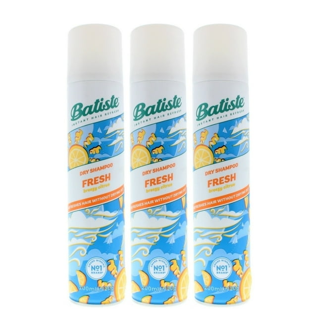 Batiste Instant Hair Refresh Dry Shampoo, Fresh Breezy Citrus, 200ml