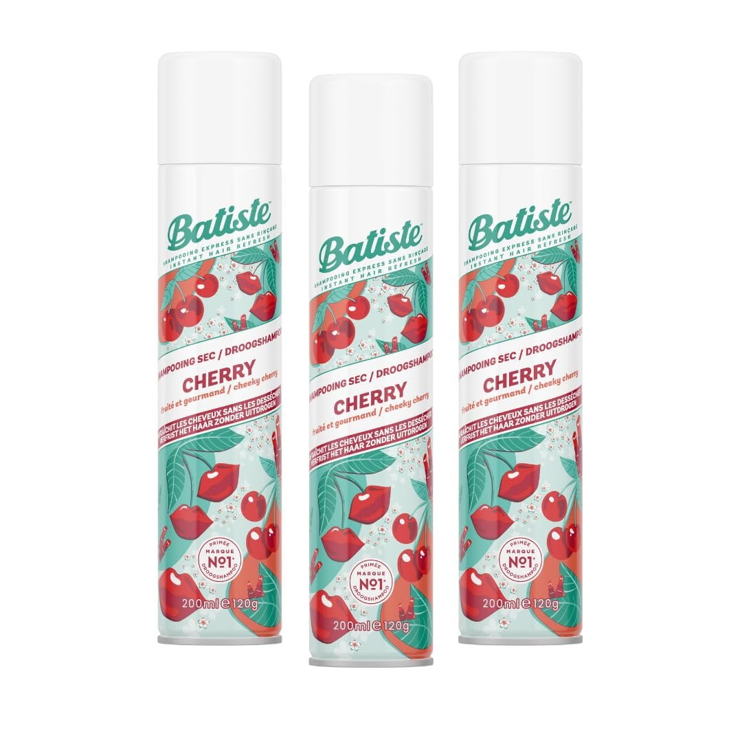 Batiste Shampoo Dry Cherry 6.73 Ounce 200ml 3 Pack