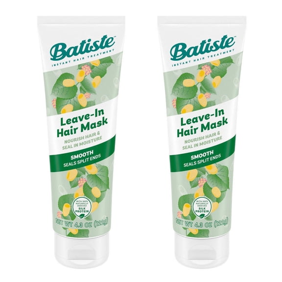 Batiste Smooth Leave In Hair Mask, Hair Treatment to Nourish and Seal in Moisture 4.3 oz Tube 2 Pack