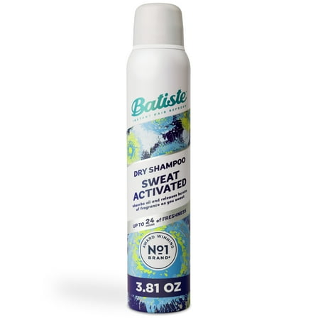 Batiste Sweat Activated Dry Shampoo, Absorbs Oil & Helps Reduce Sweat Buildup, 3.81 oz