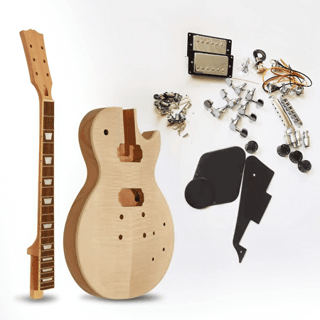 Batking DIY Guitar Kit,Build Your Own Unfinished Electric Guitar Project Package with All Accessorie