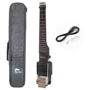 Batking Electric Mini Travel Headless Guitar with Tremolo, Canadian Maple Body, Push Pull Switch, Padded Bag