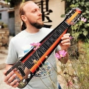 Batking Lap Steel Guitar Electric Lap Slide Guitar 6-String Slotted Headstock Sunburst Instrument