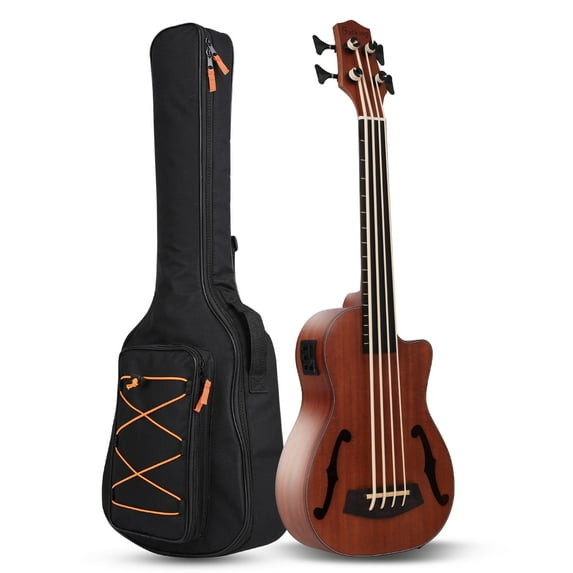 Batking Ubass 30 Inch Baritone Electric Ukulele Bass, Fretless Acoustic Bass with Gig Bag
