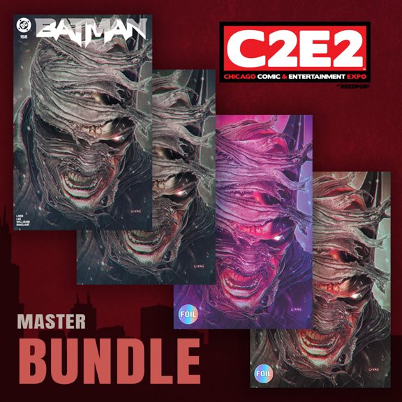 Batman 158 John Giang MASTER BUNDLE 4 Cover Set includes Cvr A Trade + Cvr B Virgin + Cvr C Purple Virgin Foil + Cvr D C2E2 Virgin Foil