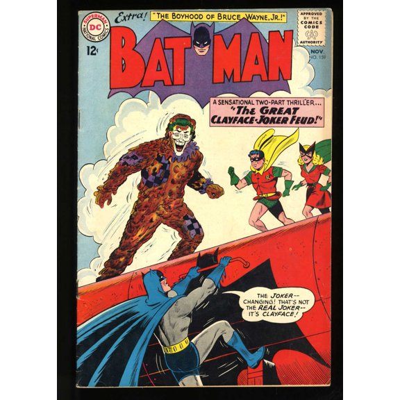 Batman #159 FN+ 6.5 Sheldon Moldoff Joker Cover Clayface! Comic Book