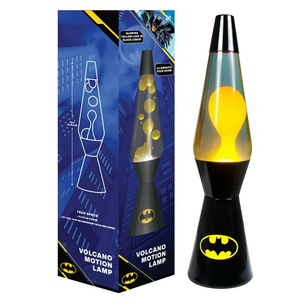 Batman 16 Lava Motion Volcano Lamp Yellow Wax in Black Liquid Walmart Business Supplies