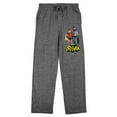 thumbnail image 1 of Batman 1966 Batman and Robin Men's Heather Gray Sleep Pants-Medium, 1 of 5