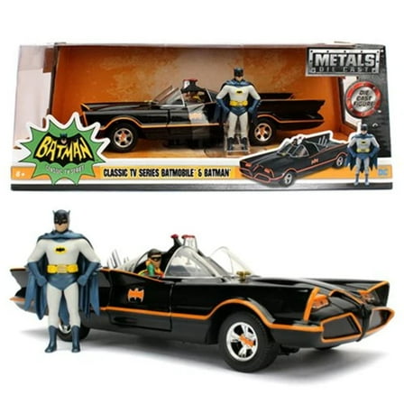 Batman 1966 TV Batmobile 1:24 Scale Vehicle with Figures