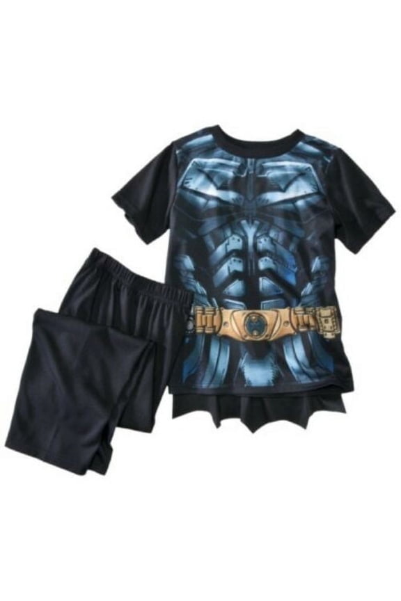 2 PC Short Sleeve Costume Pajama Set With Cape Boy Size S 6/7