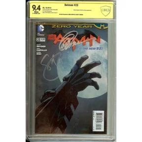 Batman #23 (DC Comics, 2013) CBCS 9.4 Signed by Scott Snyder & Greg Capullo (Zero Year)