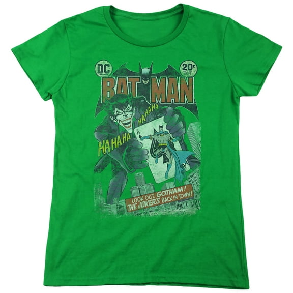 Batman #251 Distressed Women's T Shirt, Kelly Green, 2X-Large