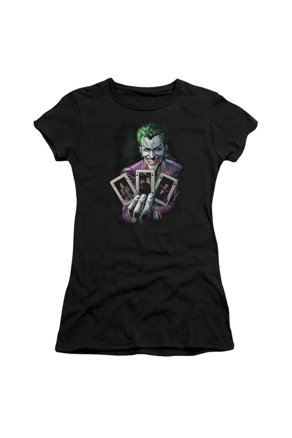 Batman 3 Of A Kind S/S Junior Women's T-Shirt Sheer Black