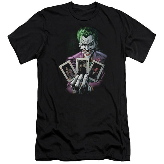 Batman 3 Of A Kind Premium Canvas T-Shirt Adult Slim Fit 30/1 Black