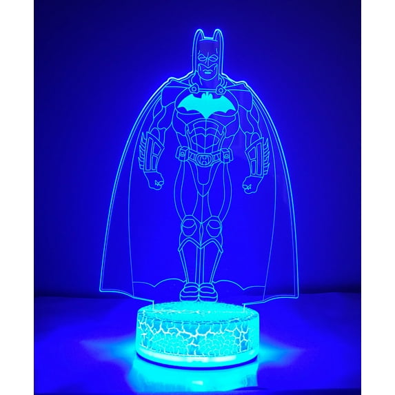 Batman 3D Night Light Multi Color Changing Illusion Lamp For Children Kids Girls Boys Marvel Fan Gift Christmas Birthday Best Gifts