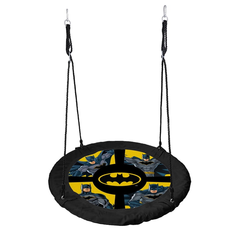 Batman 40” Saucer Tree Swing for Kids – Heavy-Duty Flying Disc