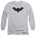 thumbnail image 1 of Batman 52 Title Logo Long Sleeve Adult 18/1 T-Shirt Silver, 1 of 1