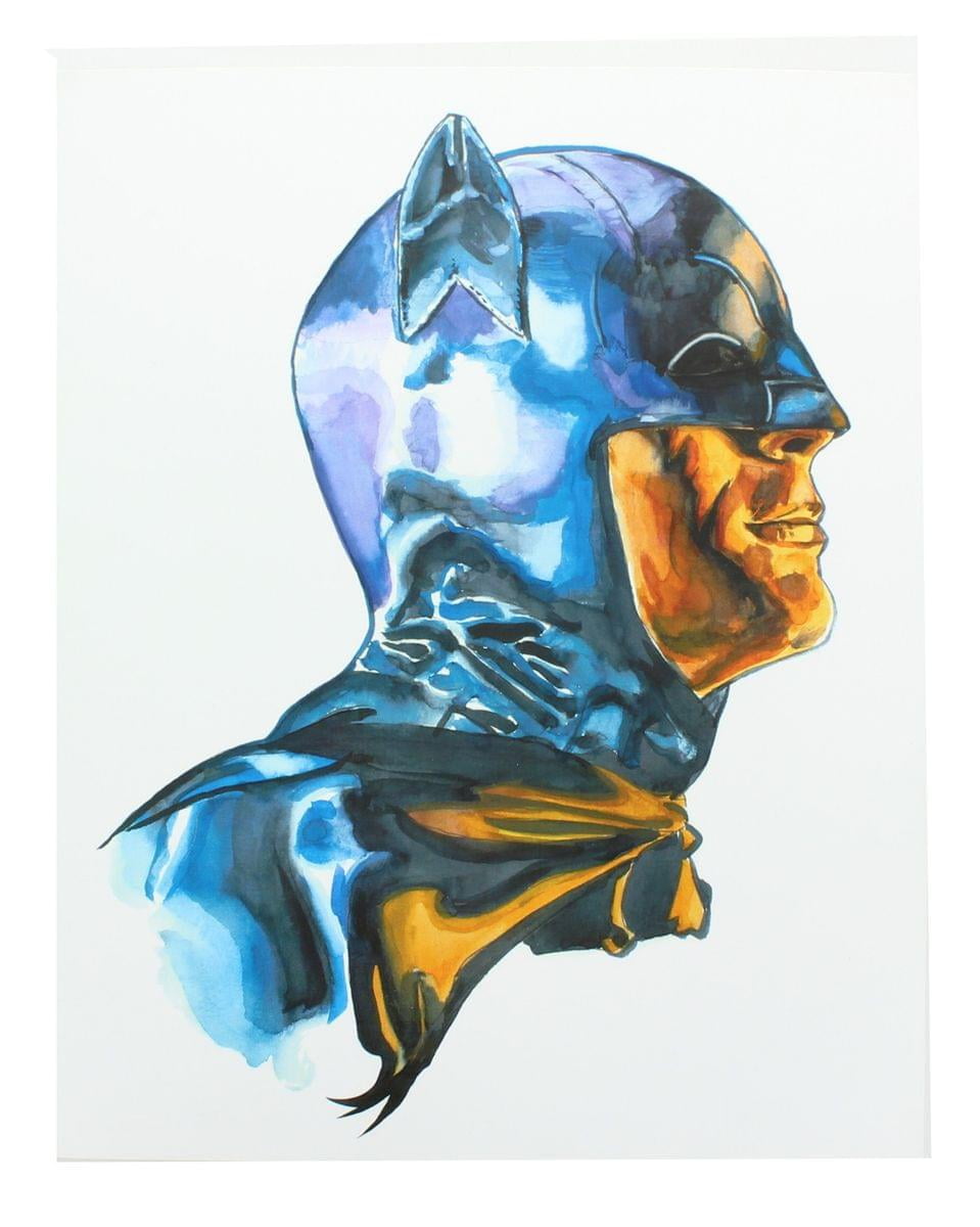 Batman '66 Adam West 8x10 Blue and Orange Art Print