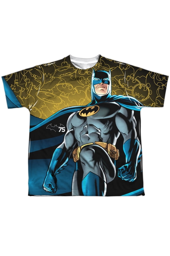 Batman - 75 Glow - Youth Short Sleeve Shirt - Large