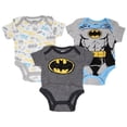 thumbnail image 1 of Batman 796673-0-3months-0-3 Months Batman Boys Infant Bodysuit Set - 0-3 Months - Pack of 3, 1 of 1