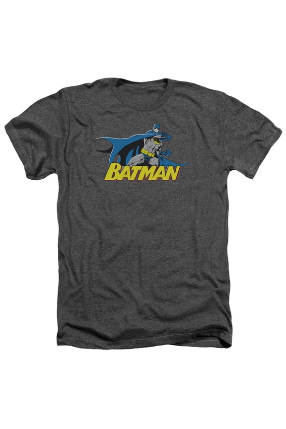Batman - 8 Bit Cape - Heather Short Sleeve Shirt - Medium