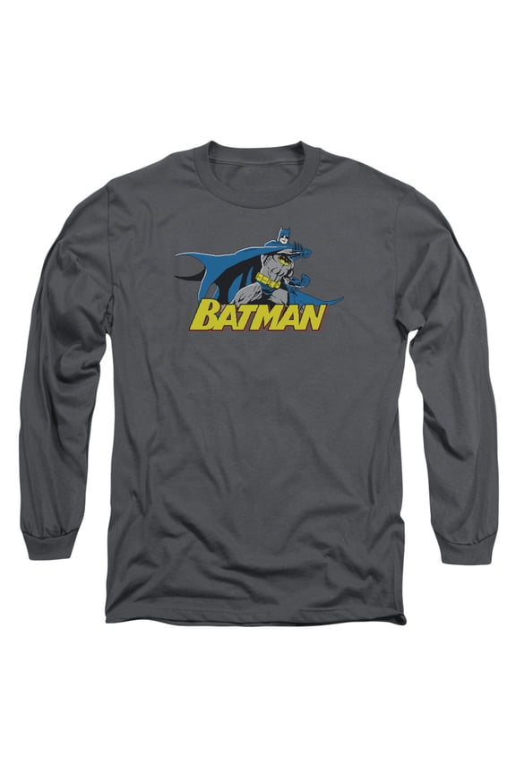 Batman - 8 Bit Cape - Long Sleeve Shirt - Small