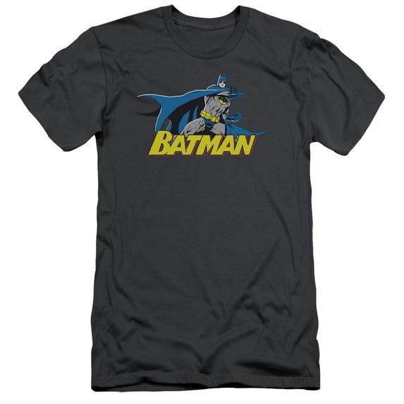 Batman - 8 Bit Cape - Slim Fit Short Sleeve Shirt - Large