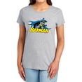 thumbnail image 1 of Batman 8 Bit Cape Women's T Shirt, Athletic Heather, Small, 1 of 6