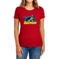 thumbnail image 1 of Batman 8 Bit Cape Women's T Shirt, Red, Small, 1 of 6