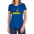 thumbnail image 1 of Batman 8 Bit Cape Women's T Shirt, Royal, Large, 1 of 6