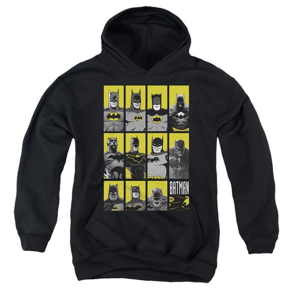 Batman 80 Years Batmen Kids Pull-Over Hoodie (Medium) for Youth Boys and Girls, Black
