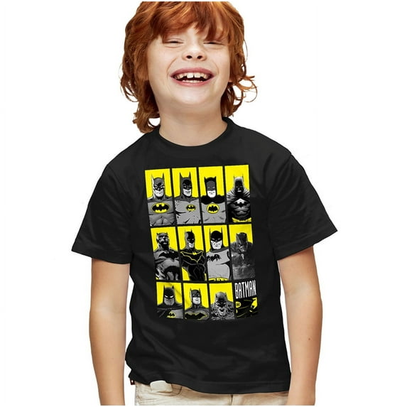 Batman 80 Years Batmen Kids T Shirt (Small) for Youth Toddler Boys and Girls, Black
