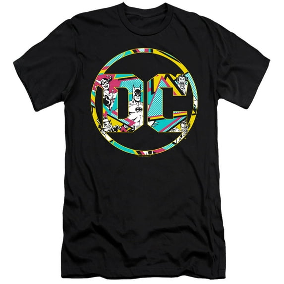 Batman 80S Bat Logo S/S Adult 30/1 T-Shirt Black