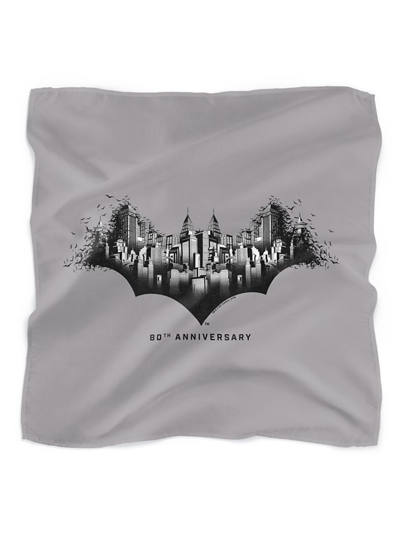 Batman 80th Anniversary Gotham Shield Bandana (21 in x 21 in)