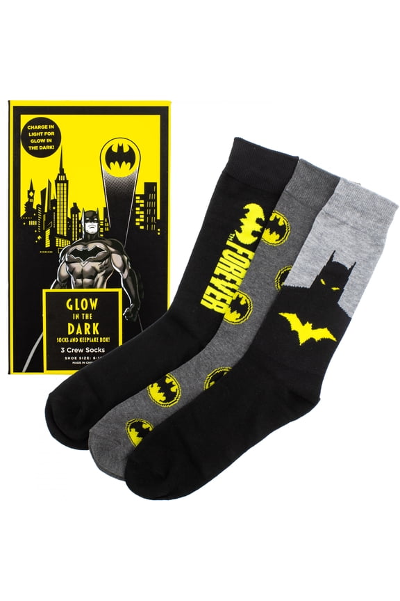 85 Years 3-Pair Crew Socks in Glow in The Dark Box