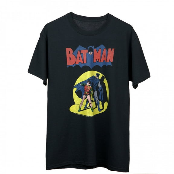 Batman 850672-large Robin Retro Spotlight Mens T-Shirt, Black - Large