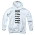 thumbnail image 1 of Batman 85th Anniversary Batmobile on Light Youth Kids Boy/Girls Pull-Over Hoodie, White, Large, 1 of 5