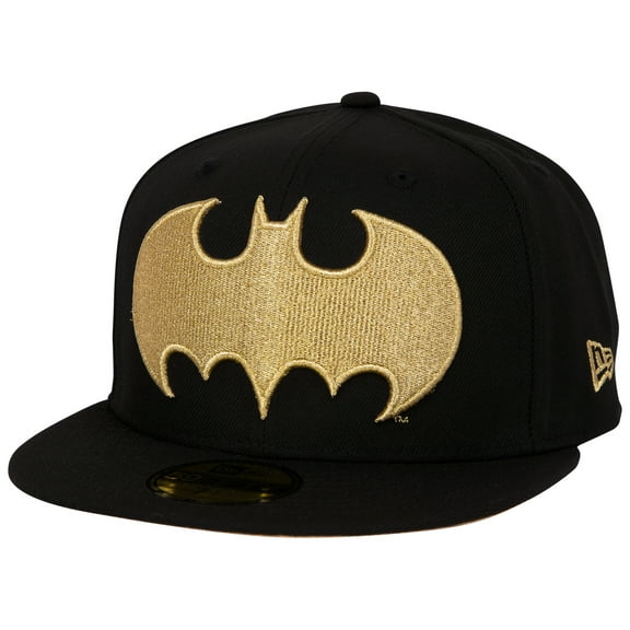 Batman 860888-71-8fitte Batman Gold Logo Black Colorway   Era 59Fifty Fitted Hat, 7.125 Fitted