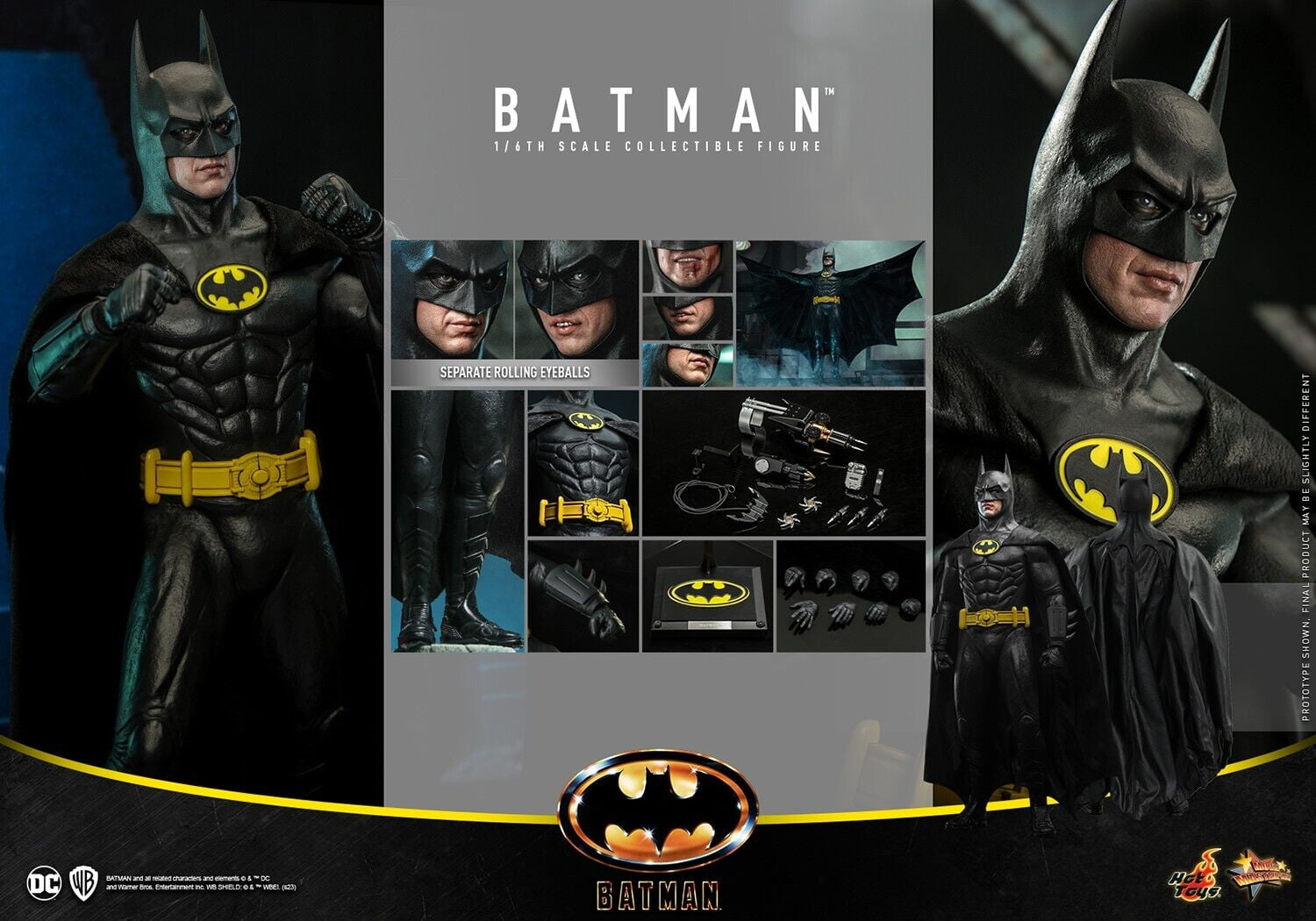 Batman 89 1/6 Scale Action Figure DC Hot Toys - Walmart.com