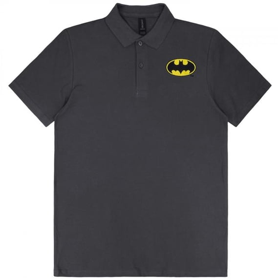 Batman 909277-2xlarge Classic Logo Knit Athletic Mens Polo Shirt - 2XL ...