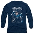 thumbnail image 1 of Batman A Legacy Long Sleeve Adult 18/1 T-Shirt Navy, 1 of 1