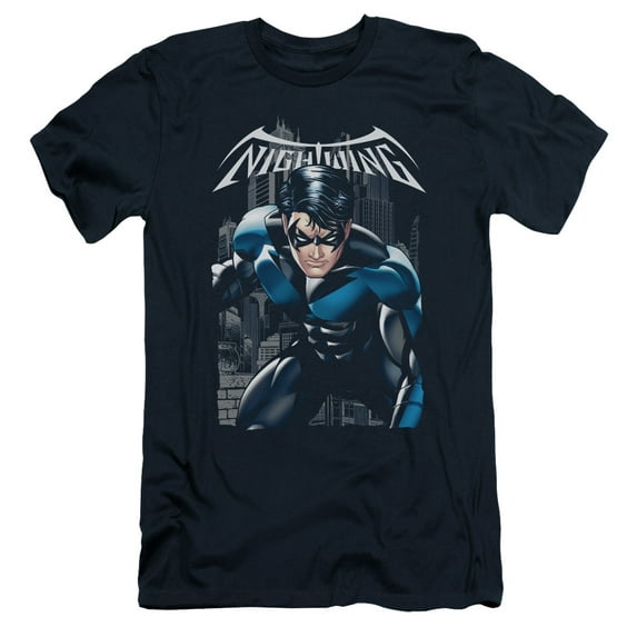 Batman A Legacy S/S Adult 30/1 T-Shirt-Navy