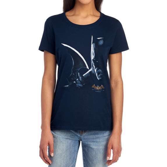 Batman Aa Arkham Batman Women's T Shirt, Navy, 2X-Large