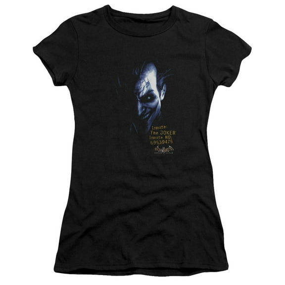 Batman Aa Arkham Joker S/S Junior Women's T-Shirt Sheer Black