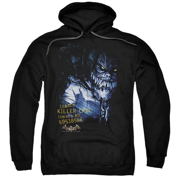 Batman Aa Arkham Killer Croc Adult Pullover Hoodie Sweatshirt Black